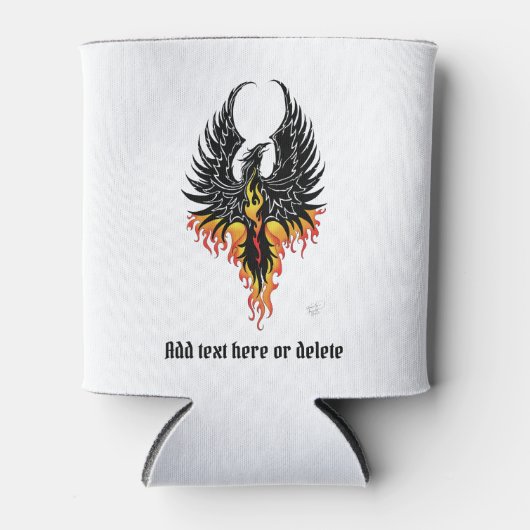 フェニックスファイアバードの部族の炎 缶クーラー (正面)