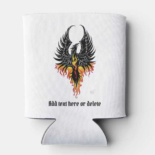 フェニックスファイアバードの部族の炎 缶クーラー (裏面)