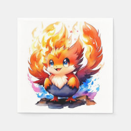 フェニックスファイアバード子供の誕生日 スタンダードカクテルナプキン