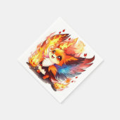 フェニックスファイアバード子供の誕生日 スタンダードカクテルナプキン (角)