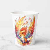 フェニックスファイアバード子供の誕生日 紙コップ (正面)