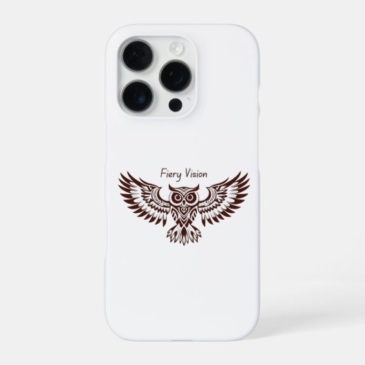 フェニックスフクロウ – 炎のビジョン iPhoneケース (裏面)