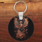 フェニックスボタンキーリング キーホルダー (正面)