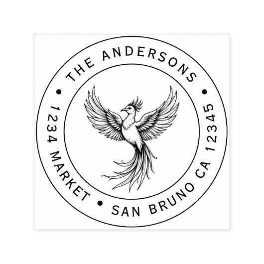 フェニックスライジングアドレススタンプ セルフインキングスタンプ (デザイン)