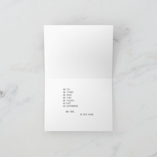 フェニックスライジングインスパイアサポートの強度カード ノートカード (内部)