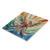 フェニックスライジング – カラフルモザイクアート タイル (側面)