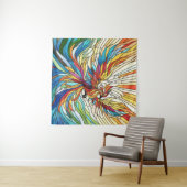 フェニックスライジング – カラフルモザイクアート タペストリー (インサイチュ(横))