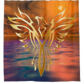 フェニックスライジング シャワーカーテン (正面)