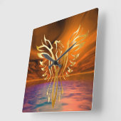 フェニックスライジング スクエア壁時計 (傾斜)