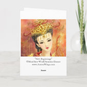 フェニックス中国のファンタジーグリーティングカード付き花嫁 カード (裏面)
