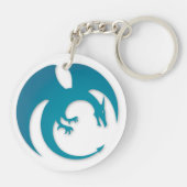 フェニックス付き青と赤の龍 キーホルダー (裏面)