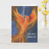フェニックス勇気付けられるカード カード (黄色い花)