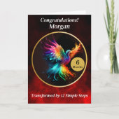 フェニックス回復のマイルストーンお祝いカード カード (正面)