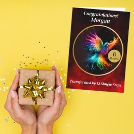 フェニックス回復のマイルストーンお祝いカード  カード