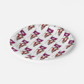 フェニックス国旗を持つサンタクロース ペーパープレート (アングル)