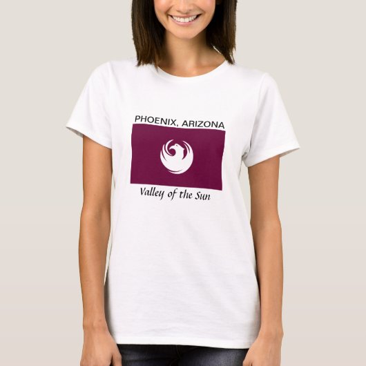 フェニックス国旗「太陽の谷」 Tシャツ (正面)