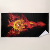 フェニックス女性 ビーチタオル (正面)