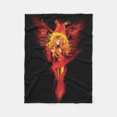 フェニックス女性 フリースブランケット (正面)
