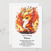 フェニックス子供の誕生日招待状 招待状 (正面/裏面)