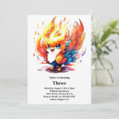 フェニックス子供の誕生日招待状 招待状 (スタンド正面)