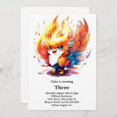 フェニックス子供の誕生日招待状 招待状 (正面/裏面)