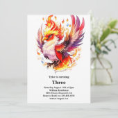 フェニックス子供の誕生日招待状 招待状 (スタンド正面)