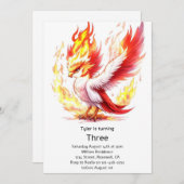 フェニックス子供の誕生日招待状 招待状 (正面/裏面)