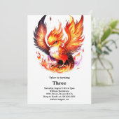 フェニックス子供の誕生日招待状 招待状 (スタンド正面)