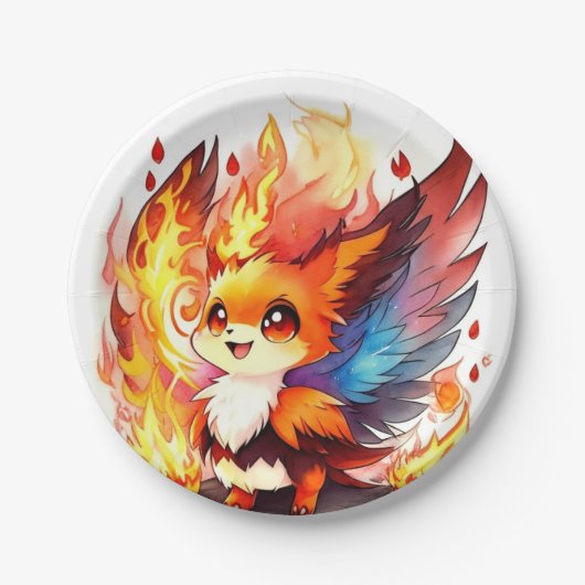 フェニックス子供の誕生日 ペーパープレート (正面)