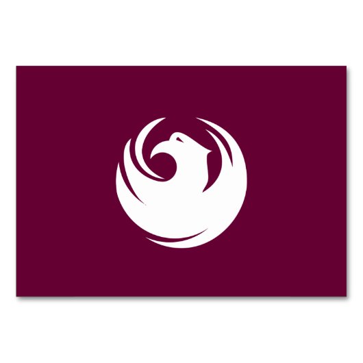フェニックス市の旗のテーブルカード 愛国心あふれるデザイン テーブルナンバー (正面)