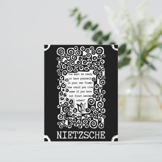 フェニックス感動的引用文バイニーチェ ポストカード (スタンド正面)