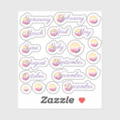 フェニックス火の月のカスタムカットビニールステッカー シール (シート)