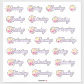 フェニックス火カスタムの平日のビニール切り シール (シート)