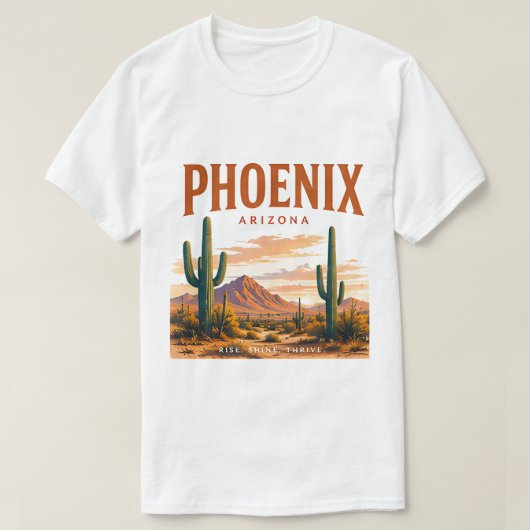 フェニックス砂漠のスカイライン Tシャツ (デザイン正面)