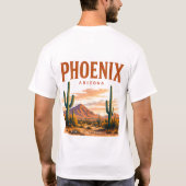フェニックス砂漠のスカイライン Tシャツ (裏面)