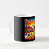 フェニックス砂漠の夕日バスケットボール熱波 コーヒーマグカップ (正面左)