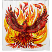 フェニックス神話の不死動物 シャワーカーテン (正面)