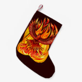 フェニックス神話の不死動物 スモールクリスマスストッキング (正面 (吊り時))