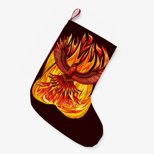 フェニックス神話の不死動物 スモールクリスマスストッキング (正面 (吊り時))