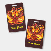 フェニックス神話の不死動物 バッジ (正面＆裏面)