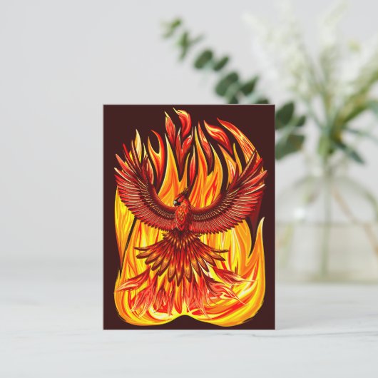 フェニックス神話の不死動物 ポストカード (スタンド正面)