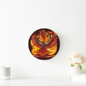フェニックス神話の不死動物 ラウンド壁時計 (ホーム)