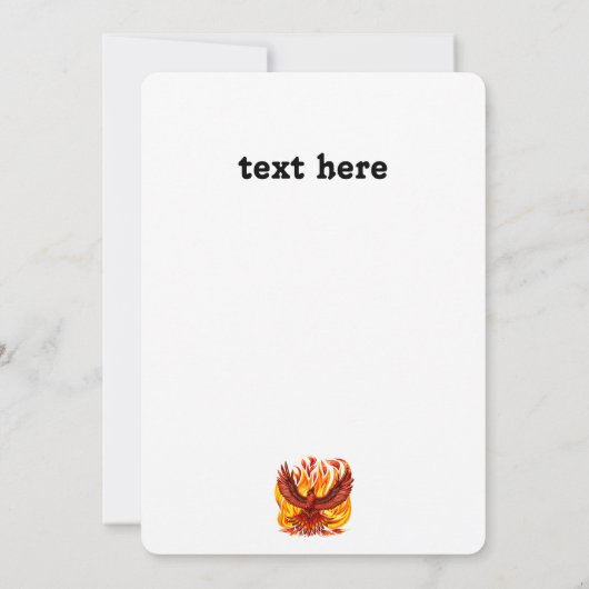 フェニックス神話の不死動物 招待状 (裏面)
