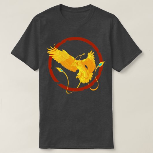 フェニックス神話の火の鳥 Tシャツ (デザイン正面)