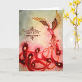 フェニックス空白のグリーティングカード カード (黄色い花)