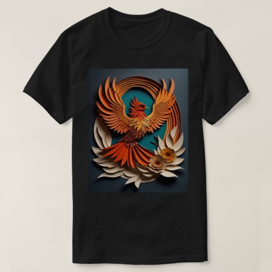 フェニックス紙アートデザインTシャツ Tシャツ (デザイン正面)