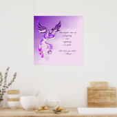 フェニックス紫色のRumiの引用文 ポスター (キッチン)