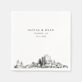 フェニックス結婚アリゾナのカクテルナプキン スタンダードカクテルナプキン (正面)