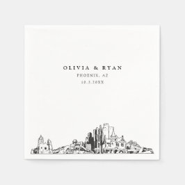 フェニックス結婚アリゾナのカクテルナプキン スタンダードカクテルナプキン