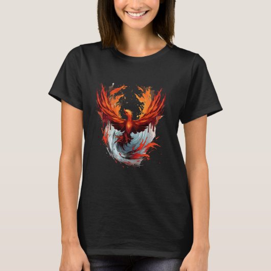 フェニックス若返りアートワークFirebird Reborn Mythi Tシャツ (正面)
